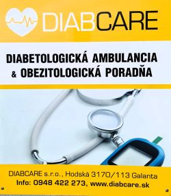 Logo zariadenia Ambulancia diabetológie a porúch látkovej premeny a výživy, Jana Hlavačková, (DIABCARE s.r.o.)