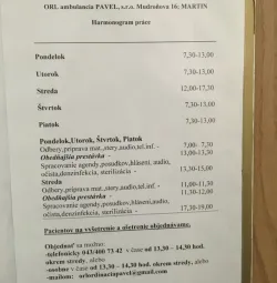 Fotografia miesta 2 od ORL ambulancia PAVEL,s.r.o - Prof.MUDr. Andrej Hajtman PhD.
