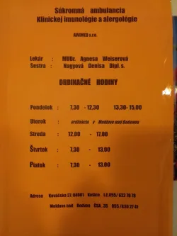 Fotografia miesta 1 od Imunoalergologická ambulancia - MUDr. Agnesa Weiserová, (AWIMED s.r.o.)