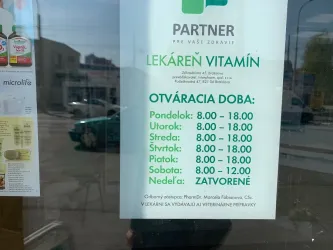 Fotografia miesta 4 od Lekáreň Vitamin - PharmDr. Marcela Fabianová , CSc.