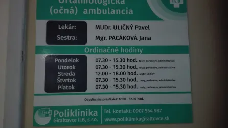 Fotografia miesta 4 od Ortopedická ambulancia - MUDr. Peter Kňazovický (Poliklinika Giraltovce ILB, s.r.o.)