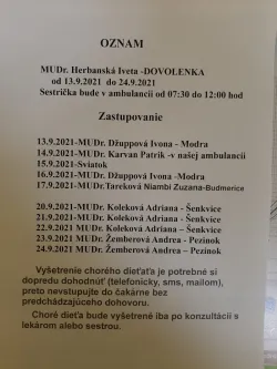 Fotografia miesta 1 od Ambulancia všeobecného lekára pre deti a dorast - MUDr. Iveta Herbanská