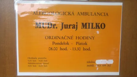 Fotografia miesta 1 od Alergologická a imunologická ambulancia - MUDr. Juraj Milko