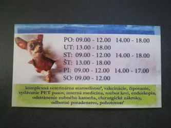 Fotografia miesta 1 od Veterinárna ambulancia Sabinov - MVDr. Jana Štofaníková, PhD.