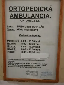 Fotografia miesta 1 od Ortopedická ambulancia - MUDr. Milan Jarabák