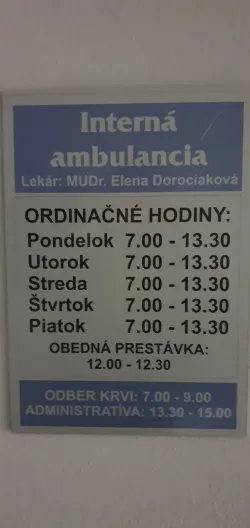 Fotografia miesta 1 od Ambulancia vnútorného lekárstva MUDr. Elena Dorociaková, s. r. o.