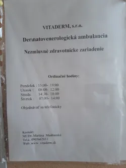 Fotografia miesta 1 od Dermatovenerologická ambulancia - VITADERM, s.r.o.,MUDr. Martina Medňanská
