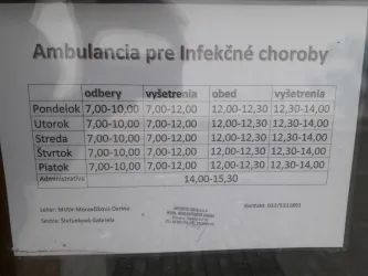 Fotografia miesta 1 od Infektologická ambulancia - INFEKTOLÓGIA s.r.o.	, MUDr. Darina Moravčíková