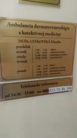 Fotografia miesta 4 od Dermatovenerologická ambulancia - DERMAKORECT s.r.o., MUDr. Klaudia Leskovská