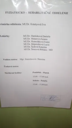 Fotografia miesta 1 od Fyziatricko - rehabilitačná ambulancia I. a II. (Nemocnica sv. Cyrila a Metoda) - MUDr. Daniela Hanúsková