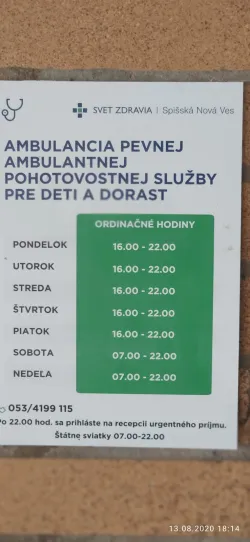 Fotografia miesta 2 od Ambulantná pohotovostná služba pre deti a dorast, Spišská Nová Ves, (Nemocnica s poliklinikou Spišská Nová Ves a.s.)