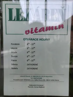 Fotografia miesta 1 od Lekáreň VITAMÍN - APODEMA, s.r.o. - PharmDr. Denisa Májiková