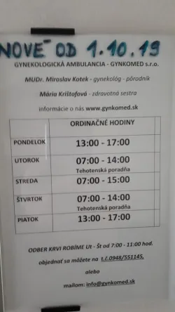 Fotografia miesta 1 od Gynekologicko-pôrodnícka ambulancia Gynkomed spol. s r. o. - MUDr. Miroslav Kotek