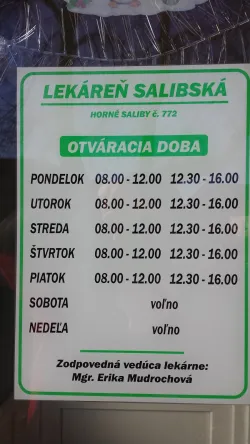 Fotografia miesta 2 od Lekáreň SALIBSKÁ - Mgr. Erika Mudrochová