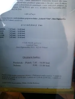 Fotografia miesta 4 od Lekáreň VITAE - VITAE PLUS, spol. s r.o. - Mgr. Emília Benková