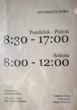 Fotografia miesta 2 od Lekáreň Astra - Mgr. Carmen Šipková