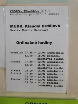 Fotografia miesta 1 od Všeobecná ambulancia pre deti a dorast - PRAKTIC-PEDIATRIC s.r.o.,MUDr. Klaudia Drdúlová