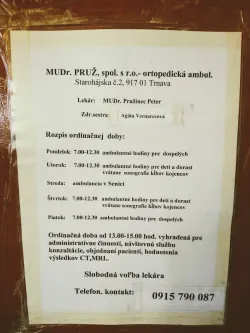 Fotografia miesta 2 od Ortopedická ambulancia - MUDr. PRUŽ, spol. s r.o.,MUDr. Peter Pružinec