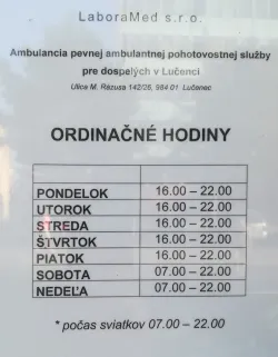 Fotografia miesta 1 od Ambulantná pohotovostná služba pre dospelých, Lučenec, (LaboraMed s.r.o.)